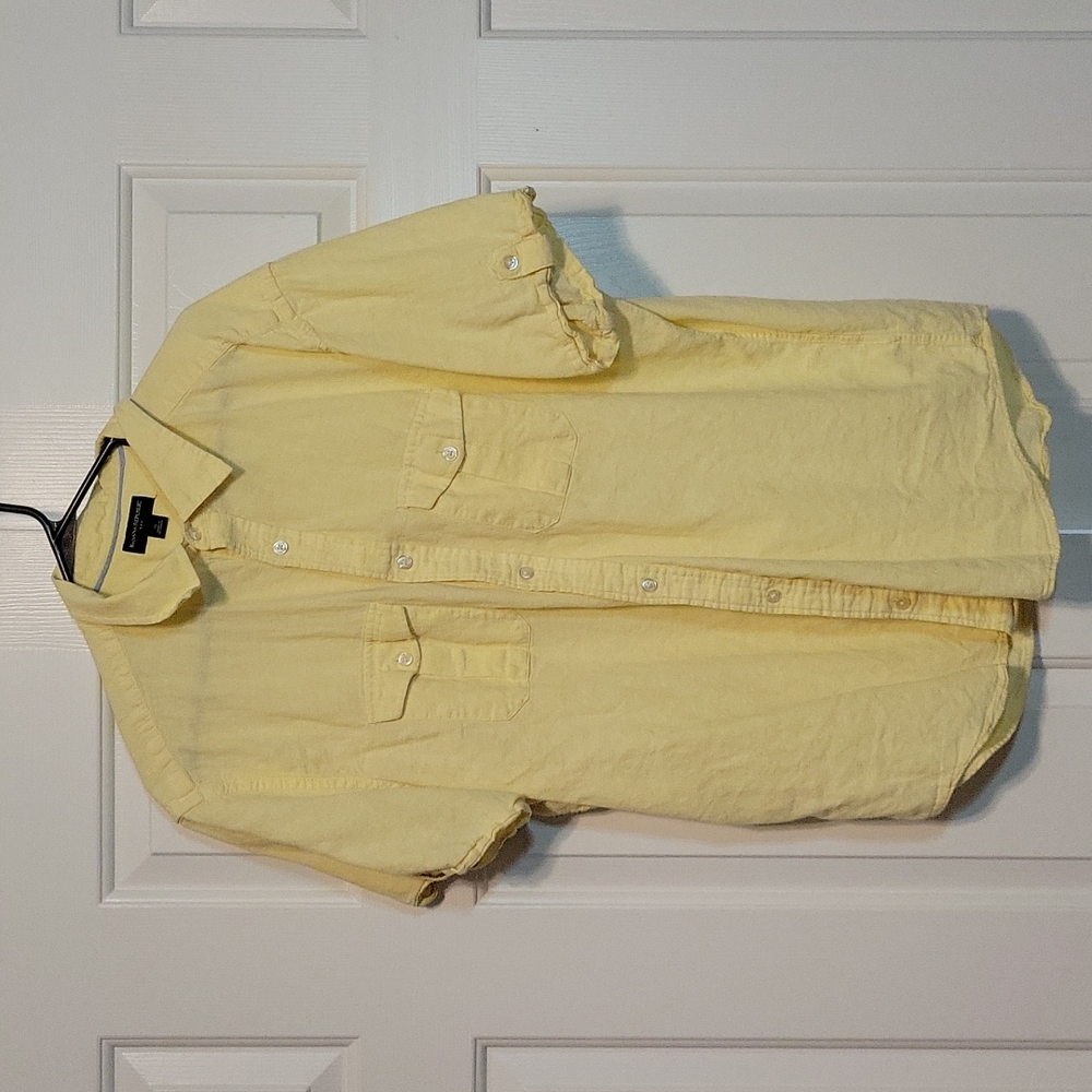 Banana Republic Linen Shirt Yellow XL